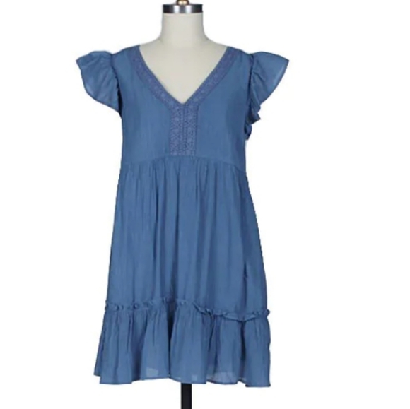 Textured babydoll dress - Picture 1 of 3